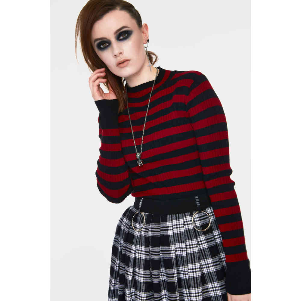 Jawbreaker - Menace Red and Black Stripe Sweatshirt - Rot